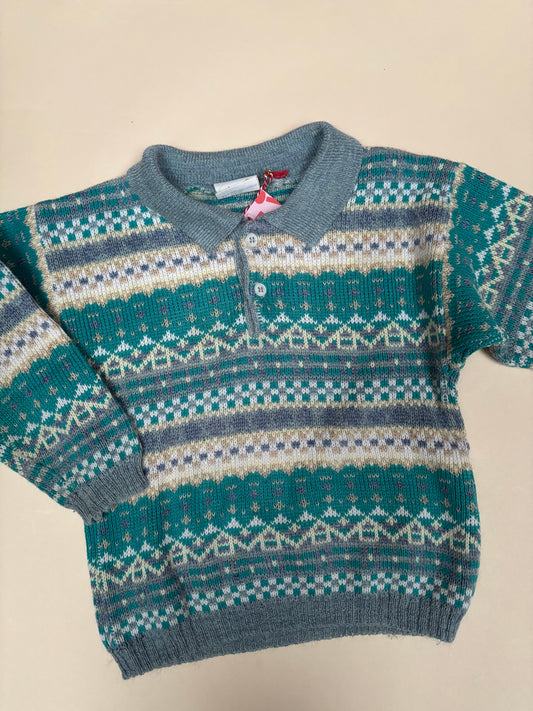 Jacquard polo sweater (4 jaar)