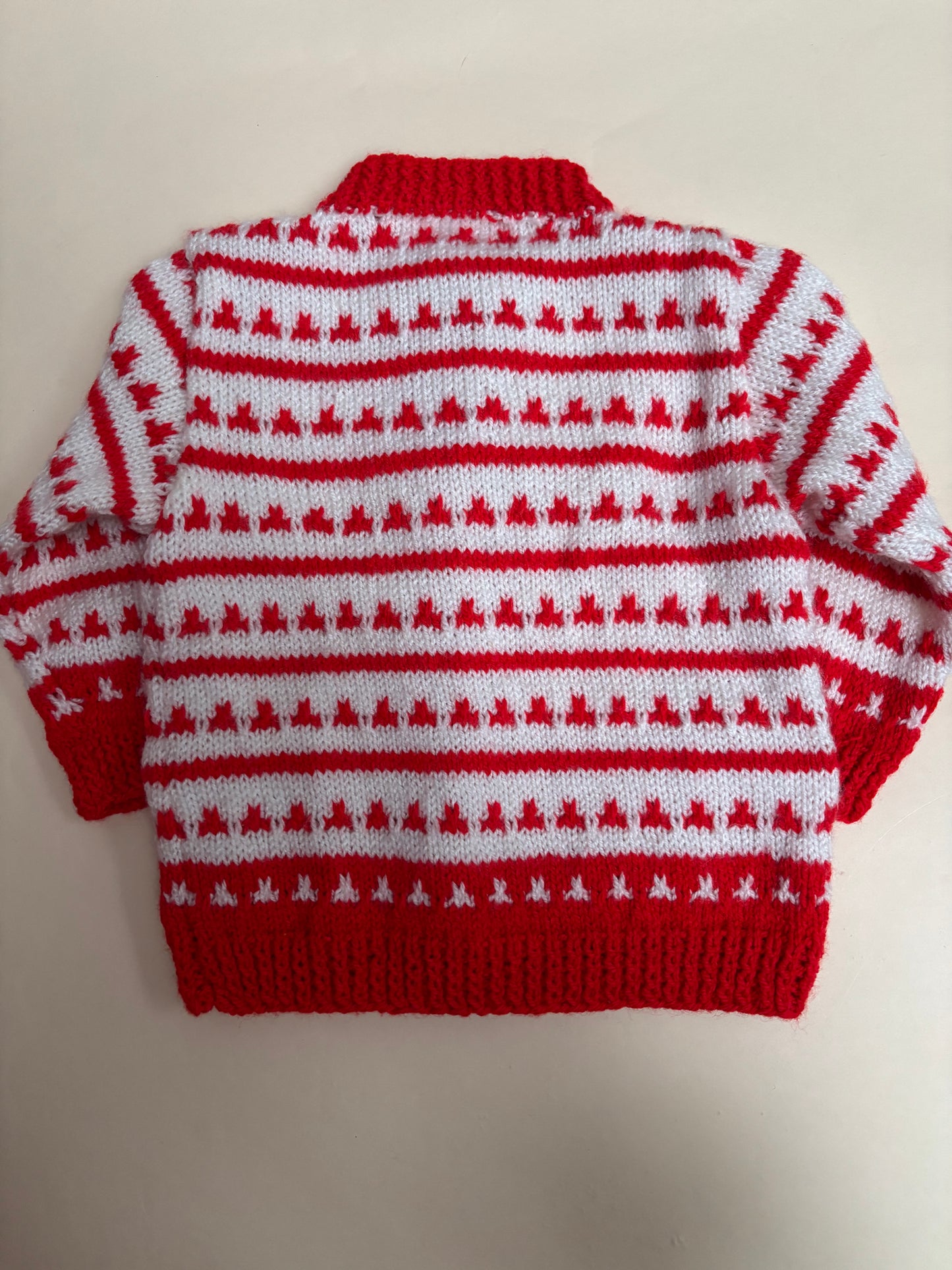 Handgemaakte kerstcardigan (18 mnd)