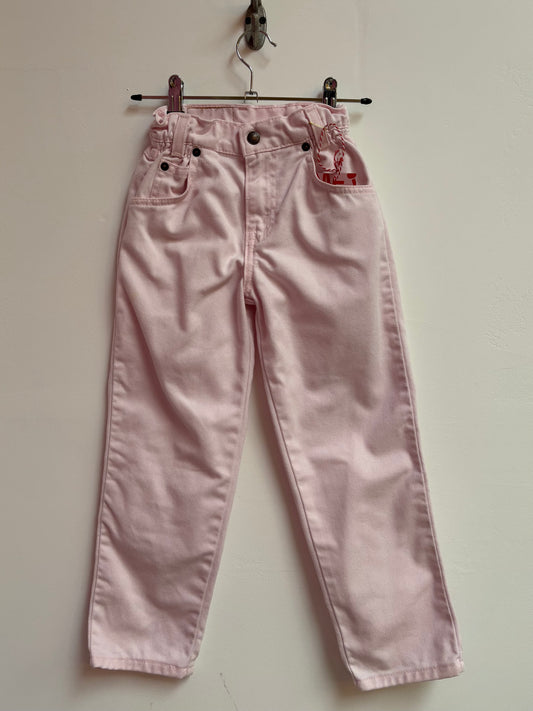 roze paperbag Levi’s jeans (5/6 jaar)