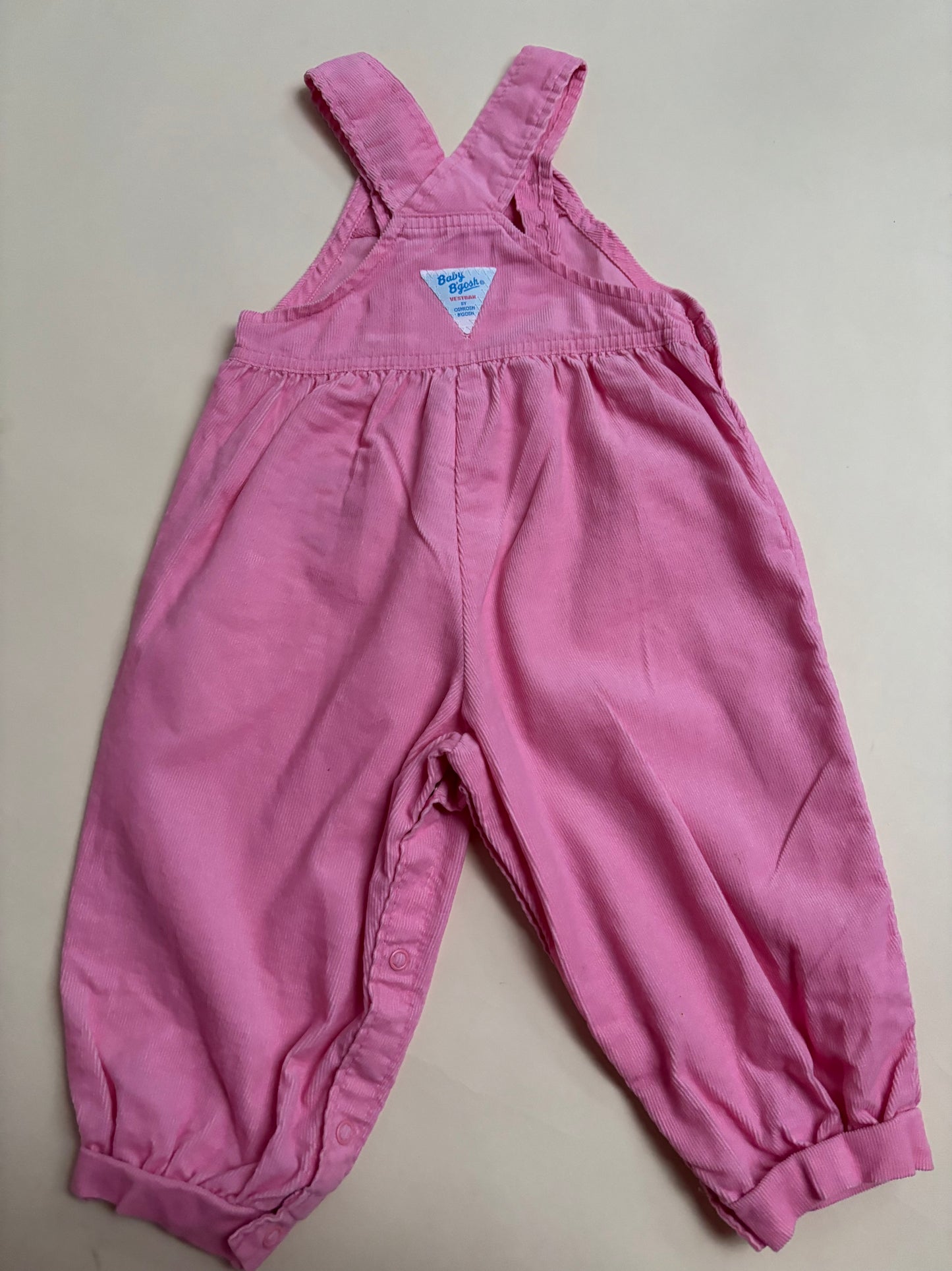 bubble Oshkosh roze velours (18 mnd)